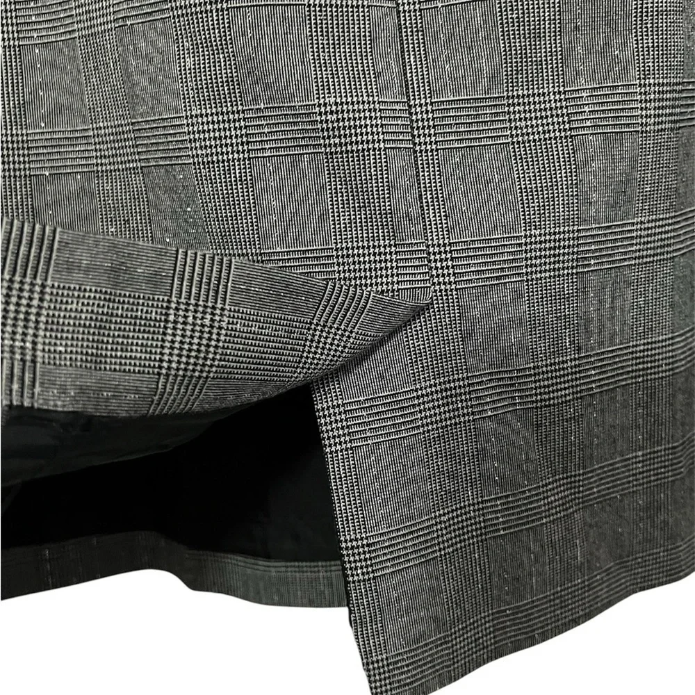 Pencil Skirt Grey Silver Back Split Zip Closure Women’s Size 14 - Picture 4 of 7